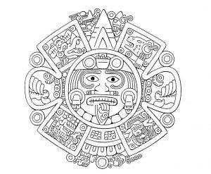 Colorear y descargar azteca