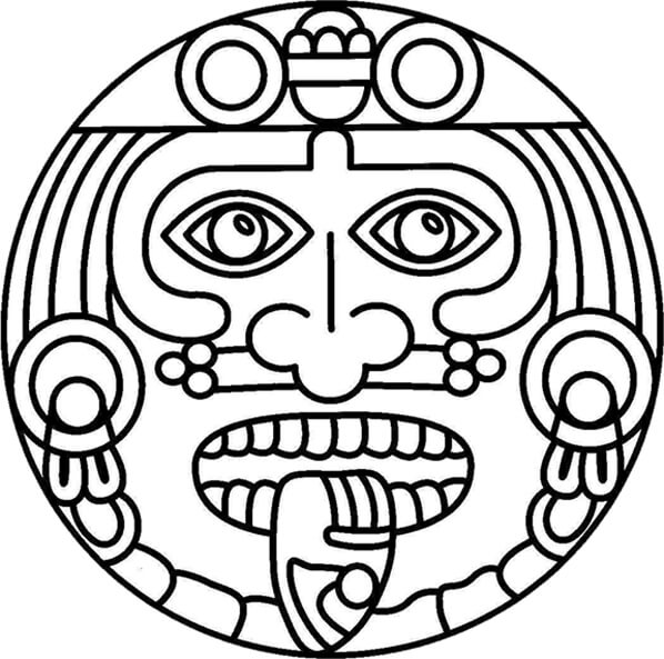 Dibujos Aztecas para Colorear Diseños Fáciles y Divertidos